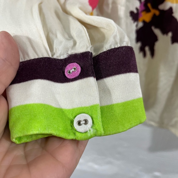 ANTHROPOLOGIE CONDITIONS APPLY BLOOMING LONG SLEEVE COLLARED BLOUSE (a133) - Picture 5 of 16